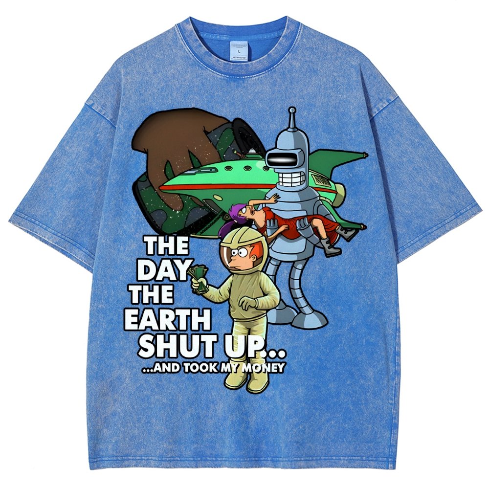 The day the earth shut up... Vintage Distressed T-shirt