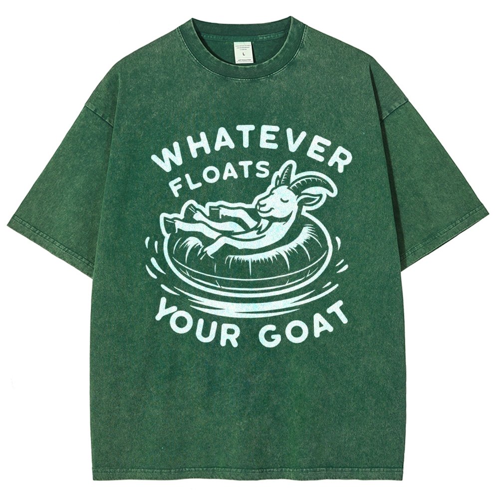 Whatever Floats Your Goat  Vintage Distressed T-shirt