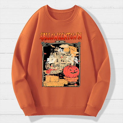 Spookyville University Est 1998. Halloween Geek Cotton Sweatshirt