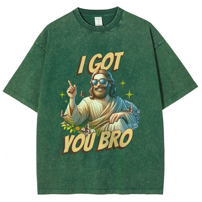 I Got You Bro , Funny Vintage Distressed T-shirt