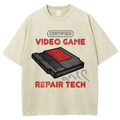 Video Game Repair Tech Vintage Distressed T-shirt