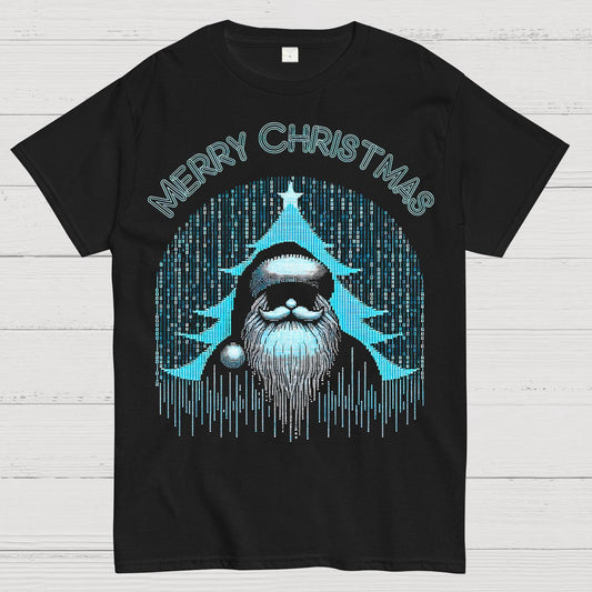 Funny Binary Christmas Santa Clause for Programmer Geek T-Shirt