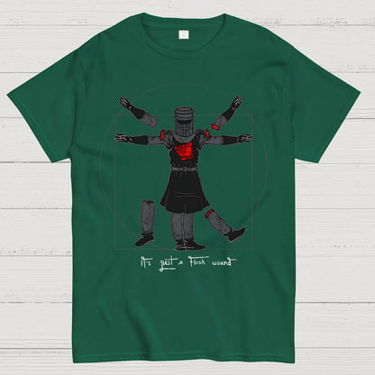 Vitruvian Man- Black Knight Geek T-Shirt