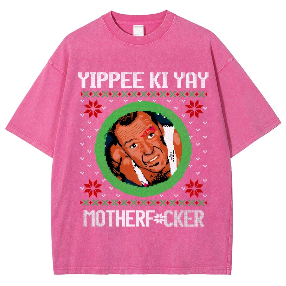Yippee Ki Yay Motherf Cker Vintage Distressed T-shirt