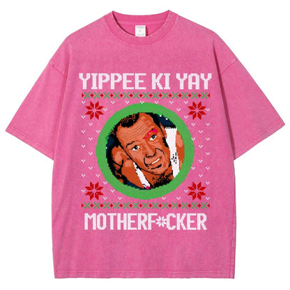 Yippee Ki Yay Motherf Cker Vintage Distressed T-shirt