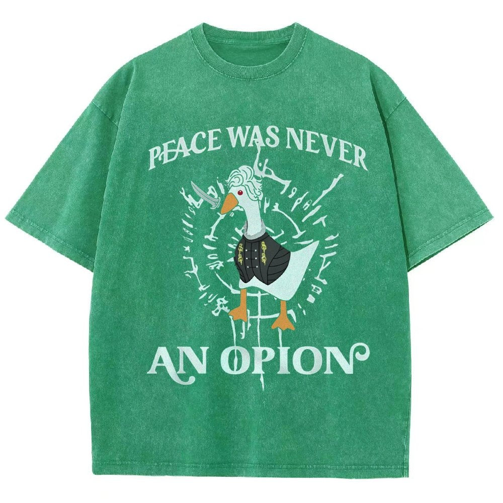 Peace Was Never An Opion Vintage Distressed T-shirt