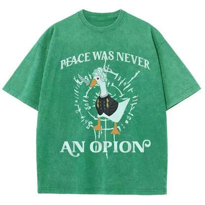 Peace Was Never An Opion Vintage Distressed T-shirt