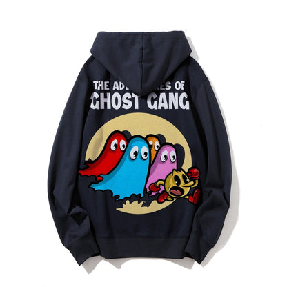 The Adventures Of Ghost Gang Printed Back Cotton Hoodie