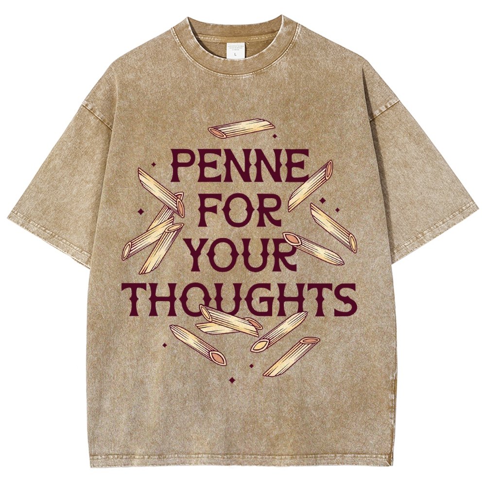 Penne For Your Thoughts Vintage Distressed T-shirt
