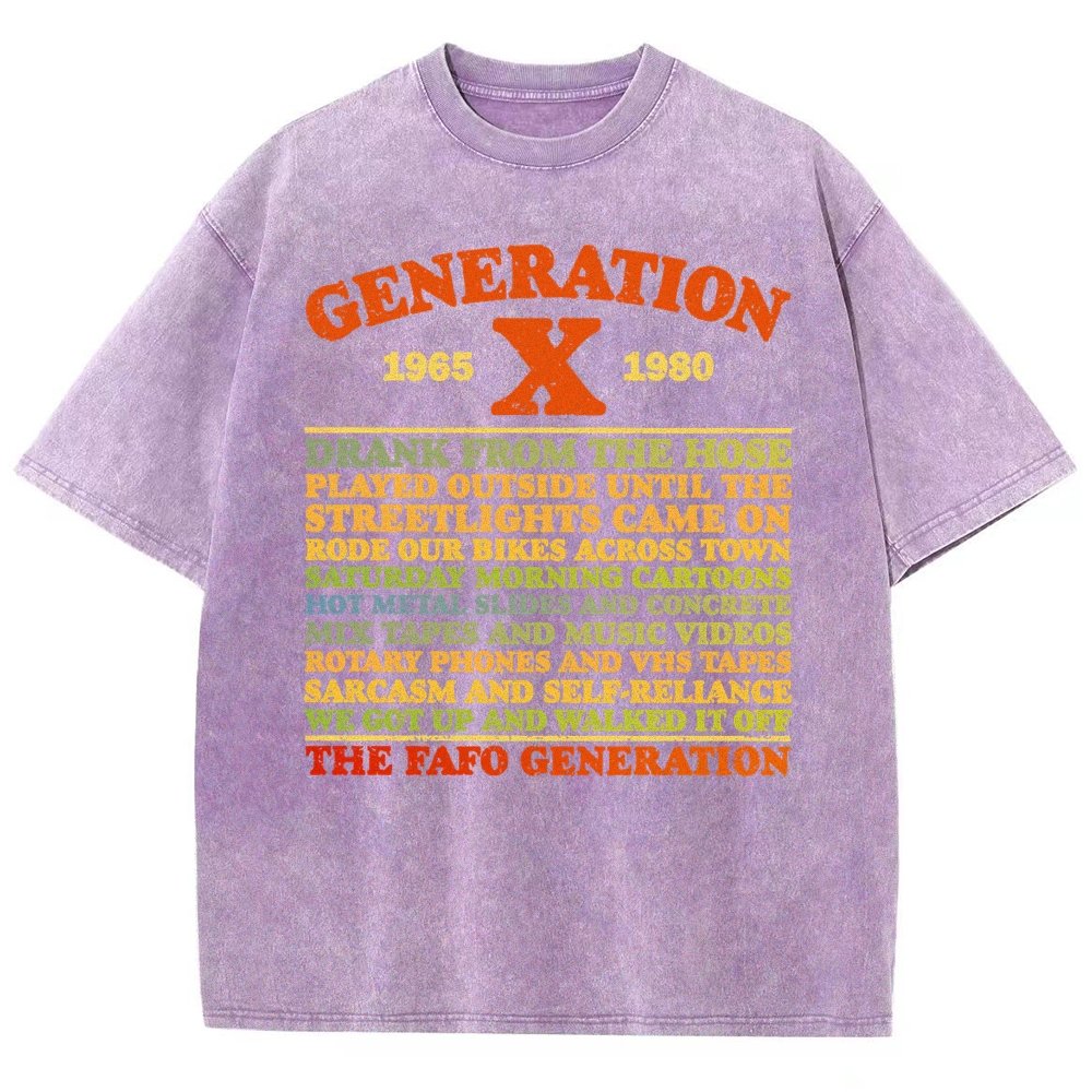 GenX Summer Day Vintage Distressed T-shirt