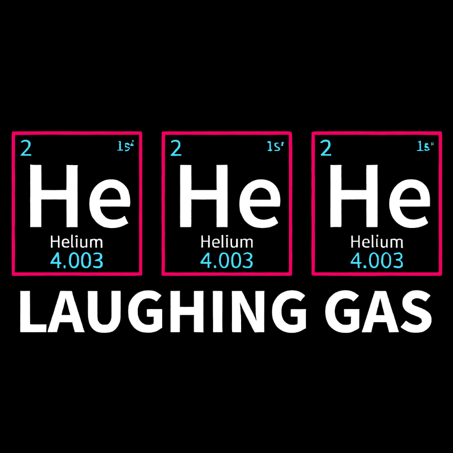 Laughing Gas Periodic Table of Elements Geeky T-Shirt