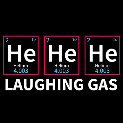 Laughing Gas Periodic Table of Elements Geeky T-Shirt