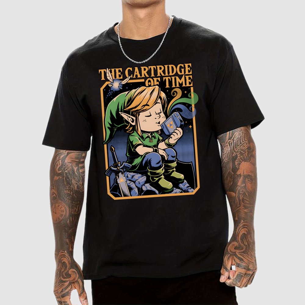 Vintage Game Elf Geek Cotton T-Shirt