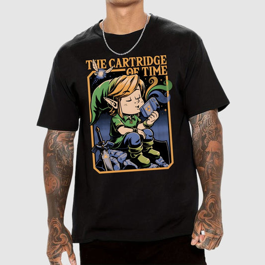 Vintage Game Elf Geek Cotton T-Shirt