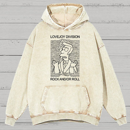 Music Joy Division Rock And/Or Roll Vintage Distressed Hoodie