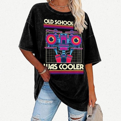 Old School AI Was Cooler Vintage Distressed T-shirt