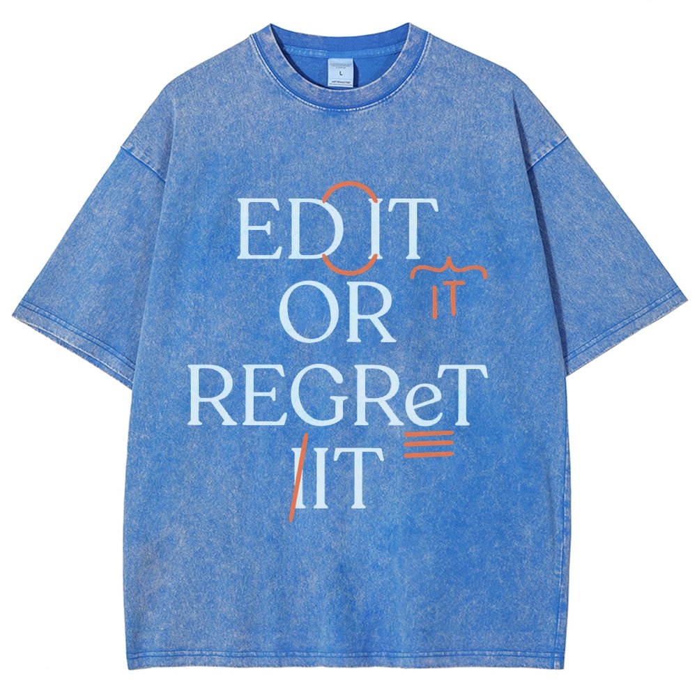 Edit Or Regret It Vintage Distressed T-shirt