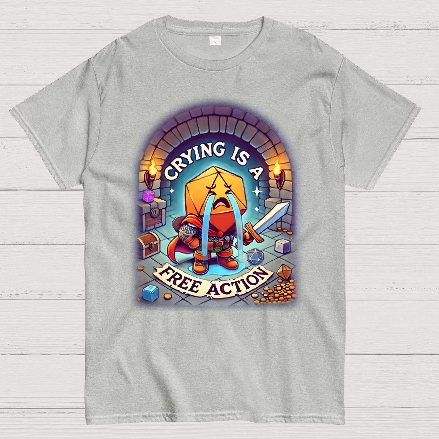 Crying is a Free Action Geek T-Shirt