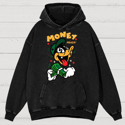 Money Maker！Sarcasm Vintage Distressed Hoodie