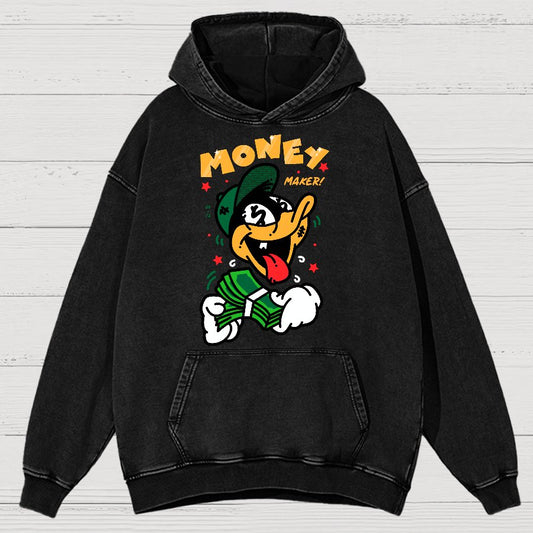 Money Maker！Sarcasm Vintage Distressed Hoodie