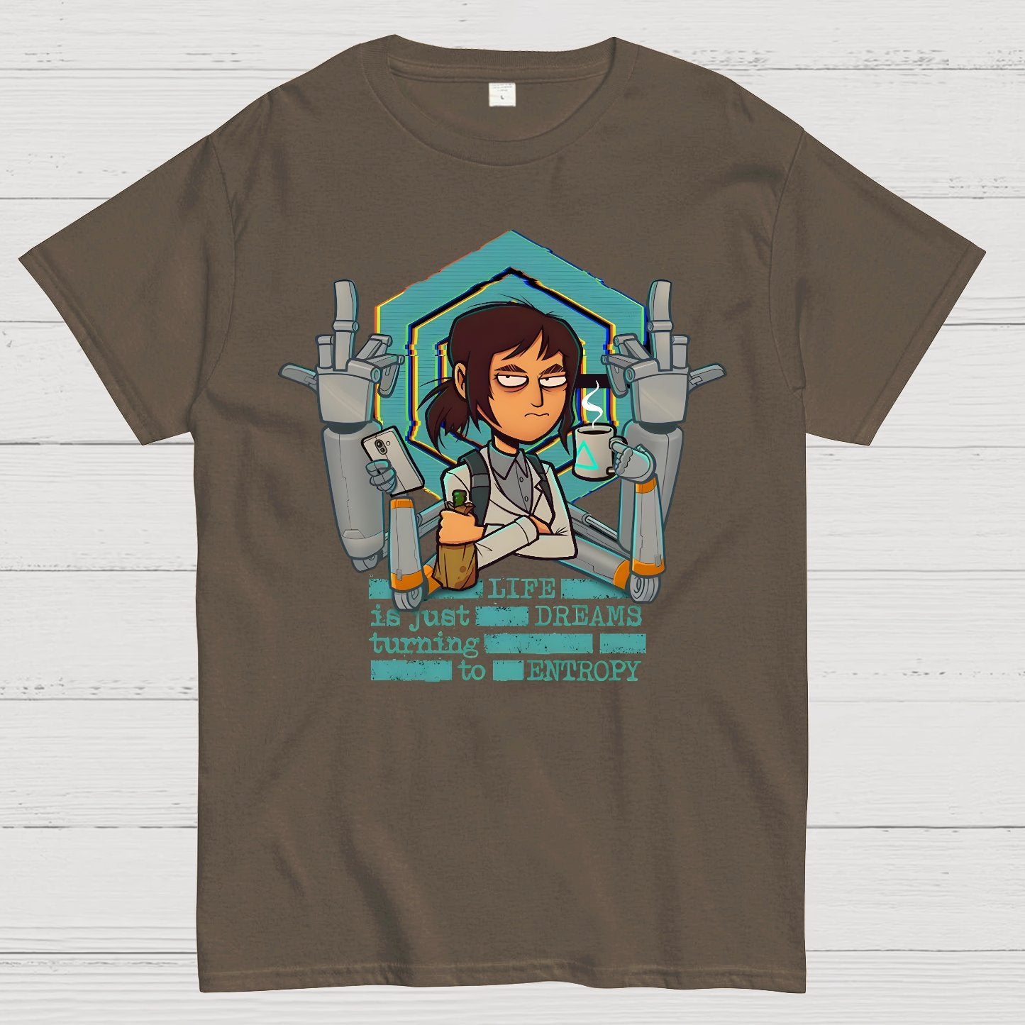 Life is Dreams Turning to Entropy Job Inside Conspiracy Geek T-Shirt