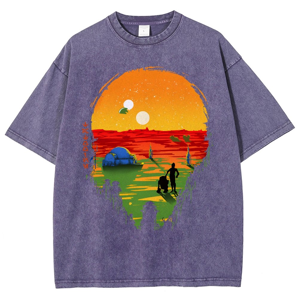 A Mysterious Planet Distant Away II Vintage Distressed T-shirt