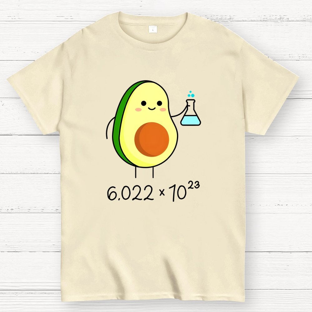 Avogadro's Number Pun. Cute Avocado Chemist Geek T-Shirt