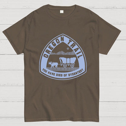 Oregon Trail T Shirt You Have Died of Dysentery Geeky T-Shirt
