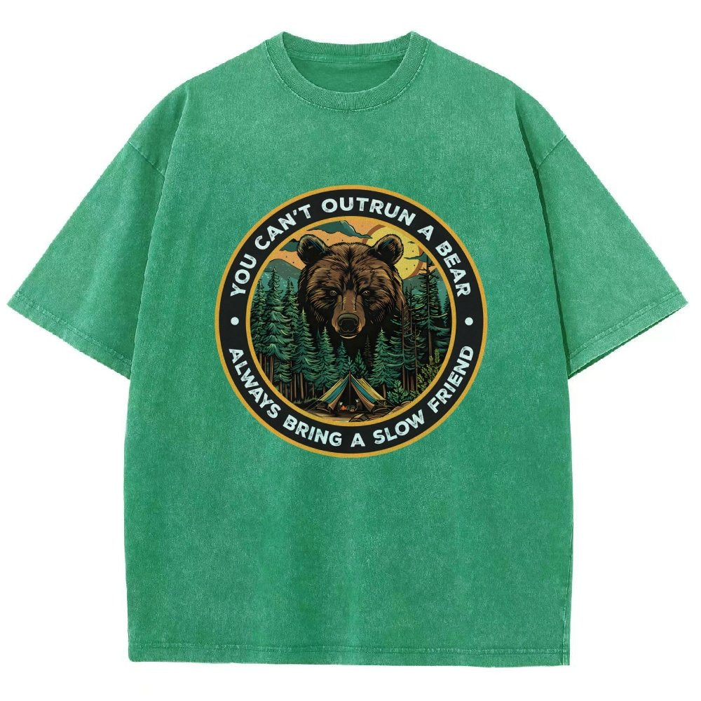 You Can't Outrun A Bear Vintage Distressed T-shirt