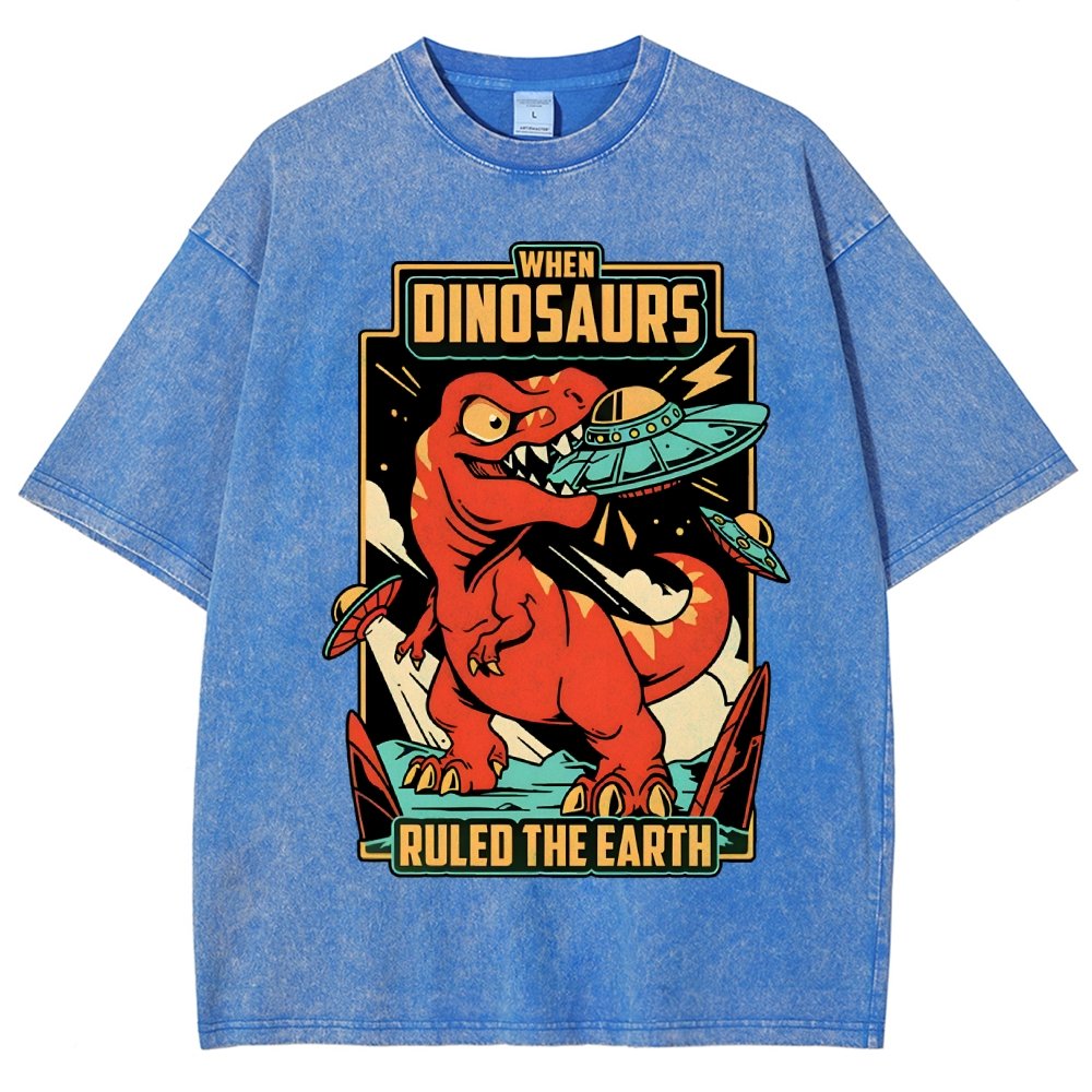 When Dinosaurs Ruled The Earth Vintage Distressed T-shirt