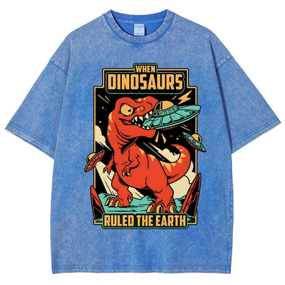 When Dinosaurs Ruled The Earth Vintage Distressed T-shirt