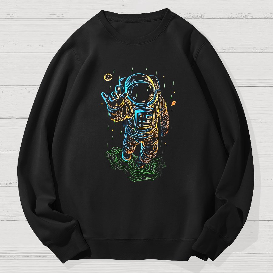 Travel In Space Funny Geek Cotton Sweatshirt