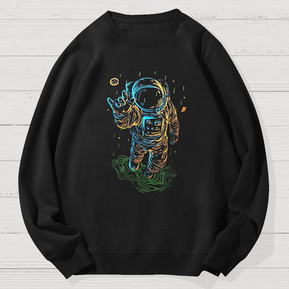 Travel In Space Funny Geek Cotton Sweatshirt