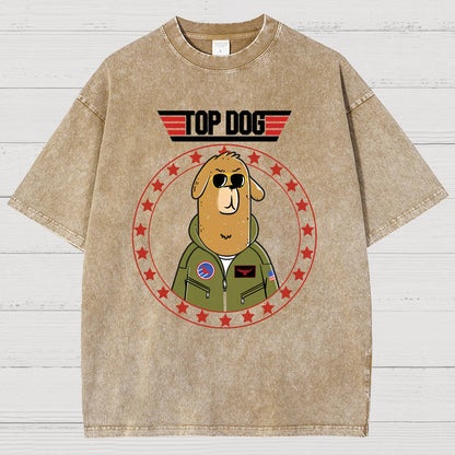 Top Dog.Sarcasm Vintage Distressed T-shirt