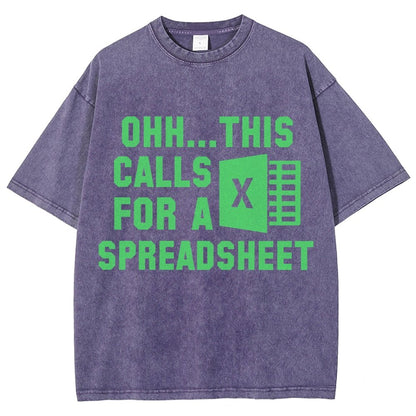 Ohh...This Calls for a Spreadsheet Vintage Distressed T-shirt