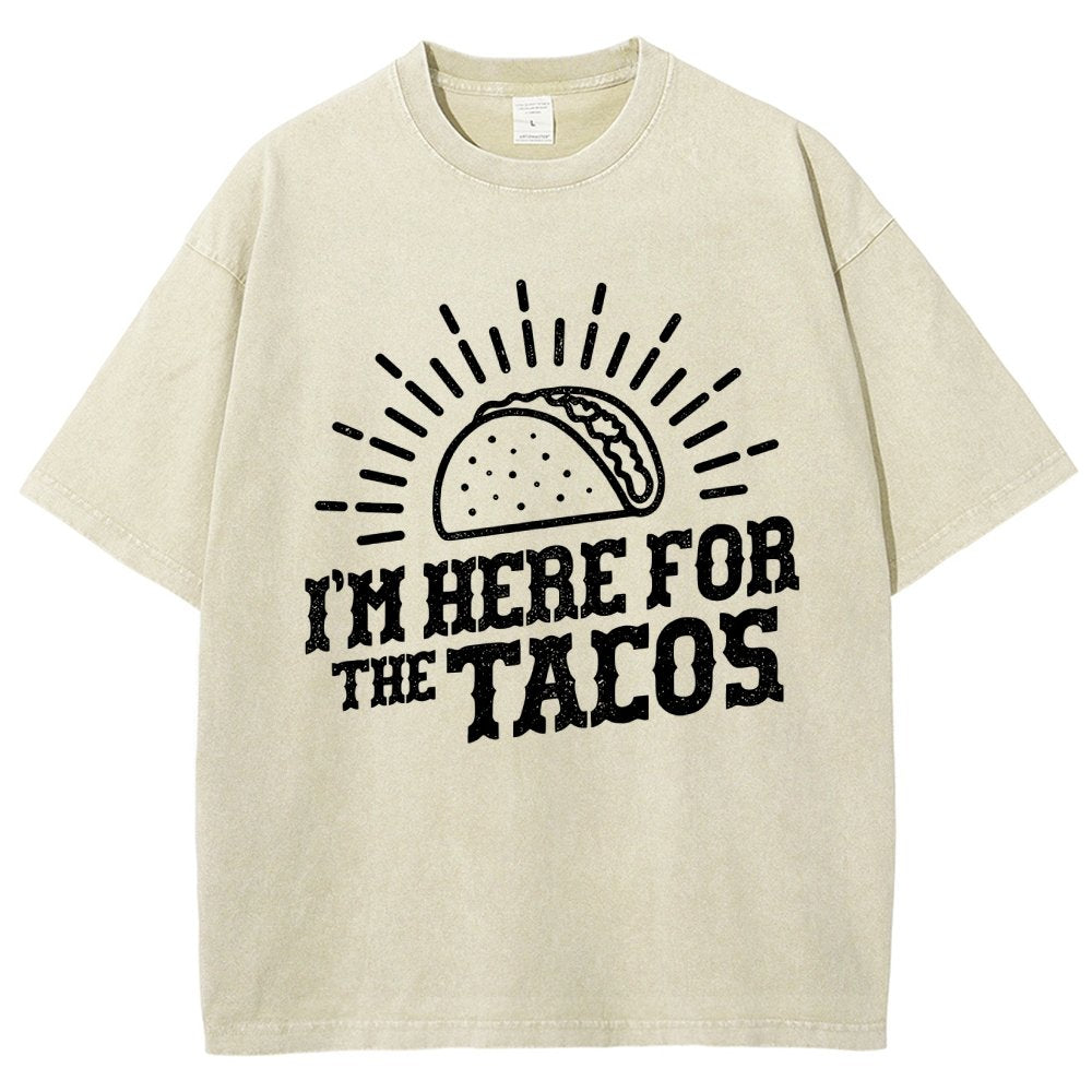 I'm Here For The Tacos Vintage Distressed T-shirt