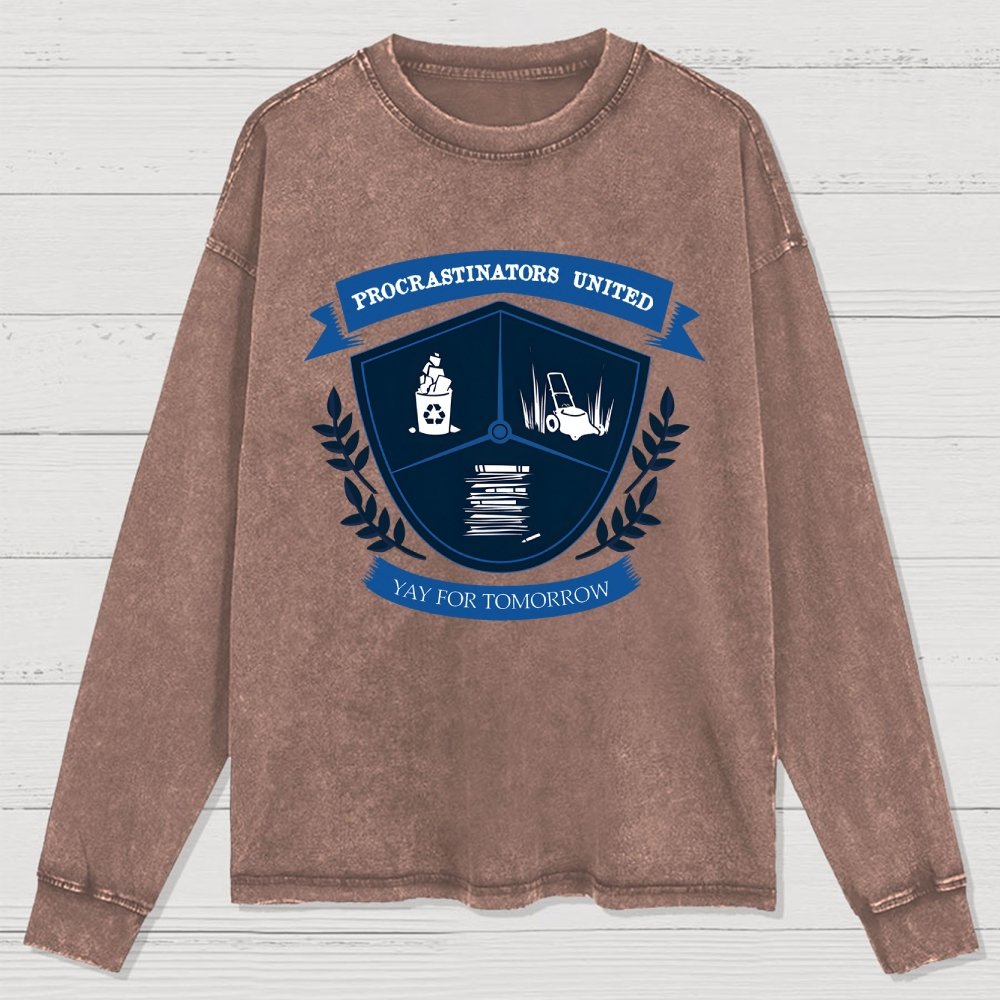 Yay for tomorrow Washed Long Sleeve Tee