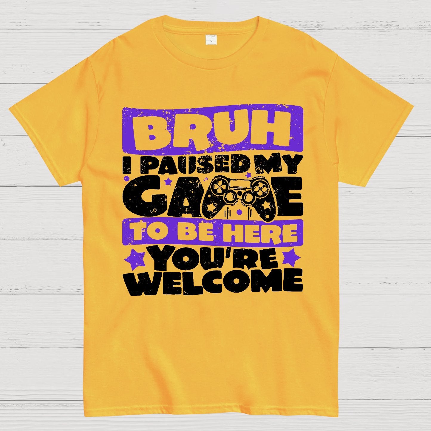 Bruh I Paused My Game To Be Here You're Welcome Geek T-Shirt