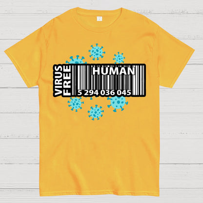 Human virus Bar Code，Funny virus Geek T-Shirt