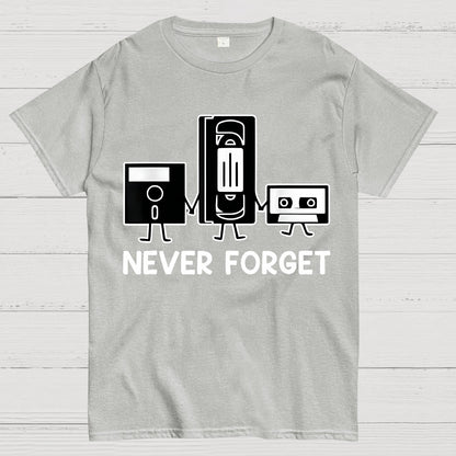 Never Forget Cassette Tape VHS Gamer Old School Funny T-Shirt