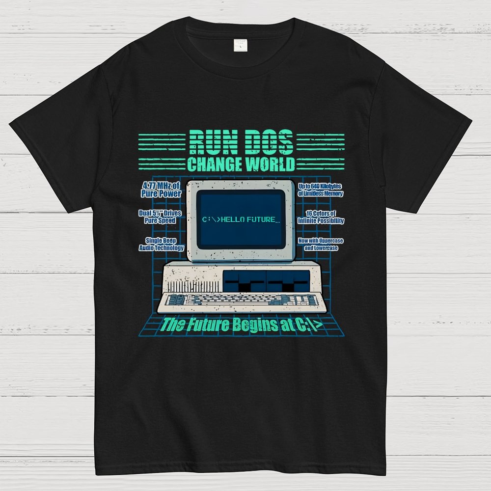 Run DOS, Change World Geek T-Shirt