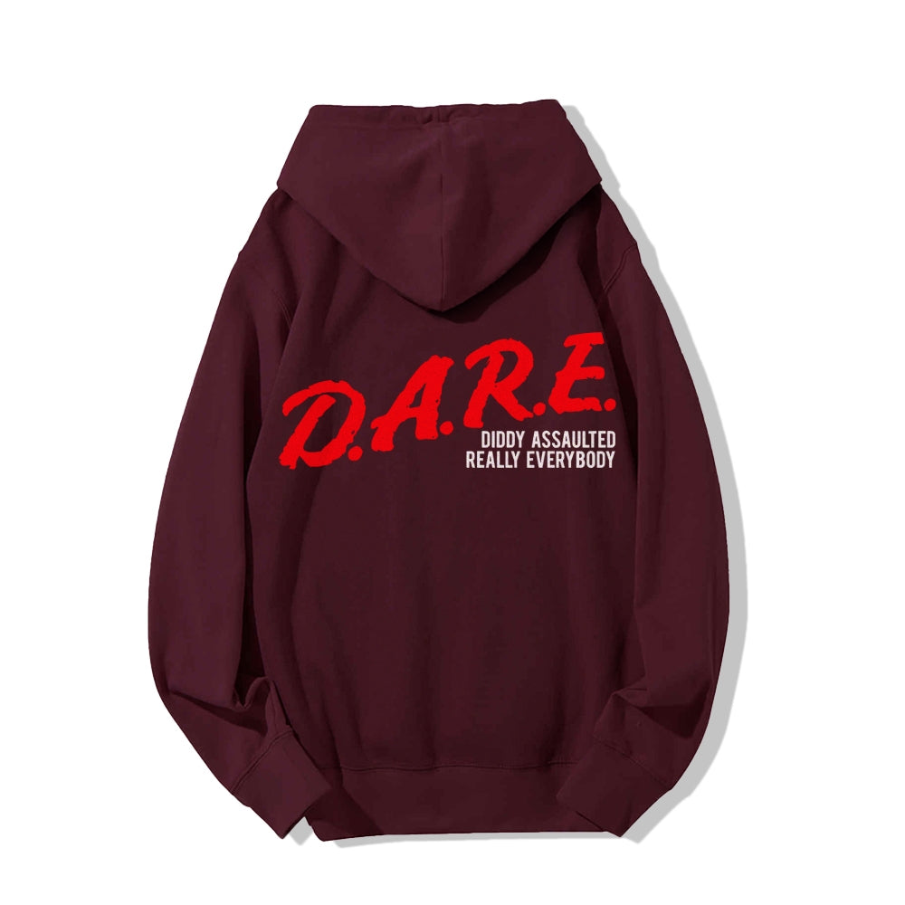 NO DIDDY Printed Back Unisex Cotton Hoodie