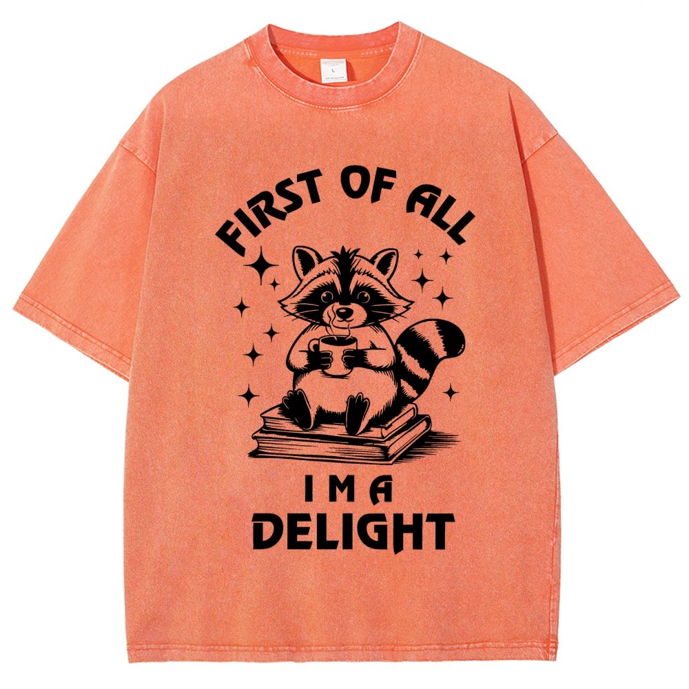 First Of All I'm A Delight Vintage Distressed T-shirt