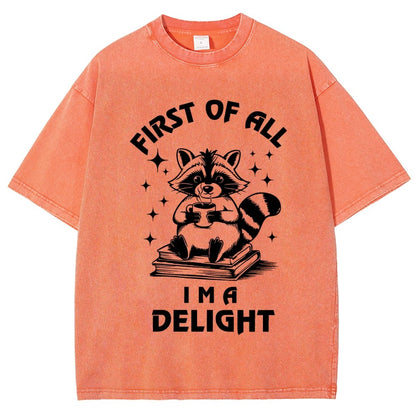 First Of All I'm A Delight Vintage Distressed T-shirt