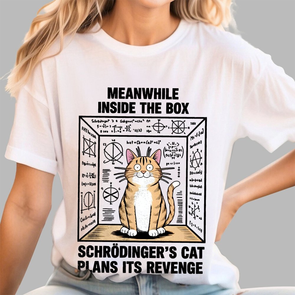 Schrodinger's Cat Escape Plan Geek T-Shirt