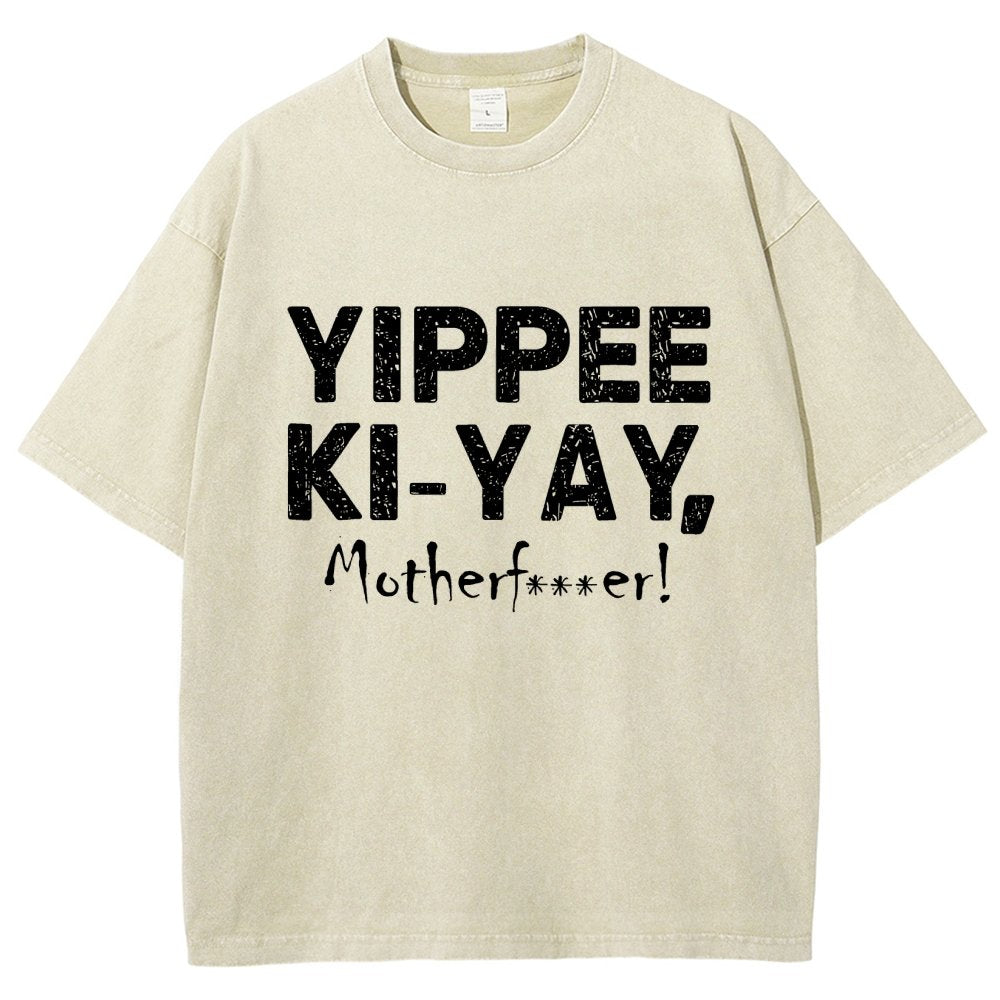Yippee-Ki-Yay Vintage Distressed T-shirt