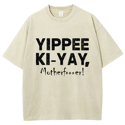 Yippee-Ki-Yay Vintage Distressed T-shirt