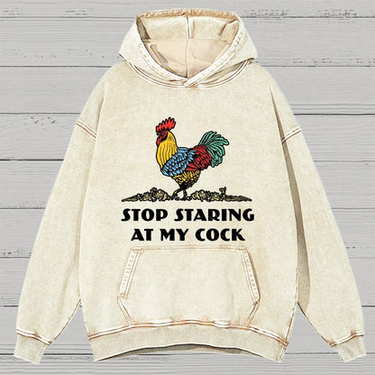 Stop Staring at My Cock Vintage Distressed Hoodie