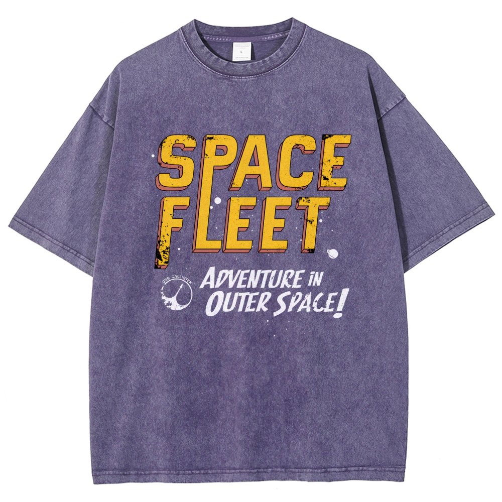 Space Fleet Vintage Distressed T-shirt