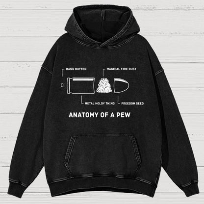 Anatomy Of A Pew Vintage Distressed Hoodie